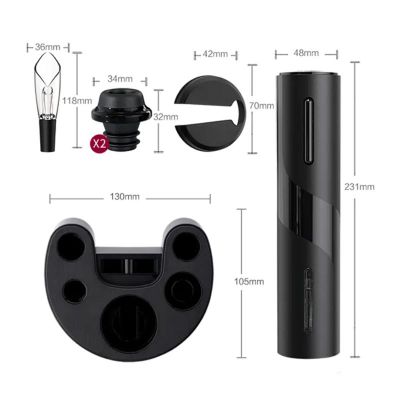 Vosco VNS-01 Wine Opener Otomatik Tirbuşon Şarap Açacağı, Elektrikli, Siyah - Görsel 2
