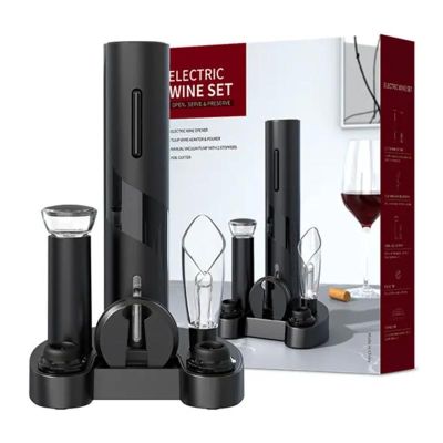 Vosco VNS-01 Wine Opener Otomatik Tirbuşon Şarap Açacağı, Elektrikli, Siyah - Görsel 3