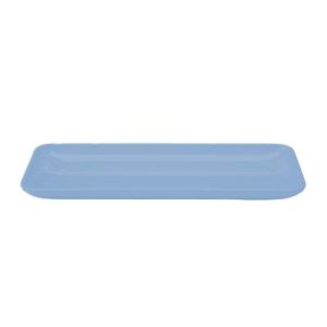 Zicco K-2028 Melamin Dikdörtgen Teşhir Tabağı, 21x51x4 cm, Mavi