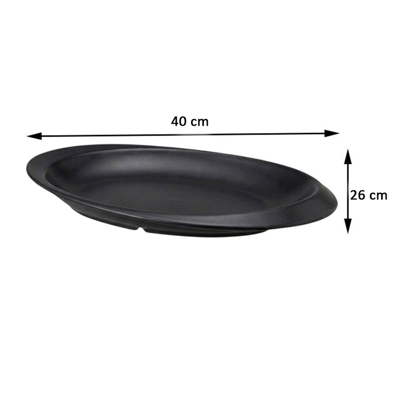 Zicco K-2200 Melamin Kayık Model Teşhir Tepsisi, 26x40x4 cm, Siyah - Görsel 2