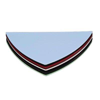 Zicco K-654 Melamin Üçgen Teşhir Tabağı, 47.5 cm, Mavi