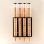 Zicco ZCP-801 Polikarbonat Dondurma Külah Standı, 4'lü, Akrilik Standlı, 10x32x57 cm