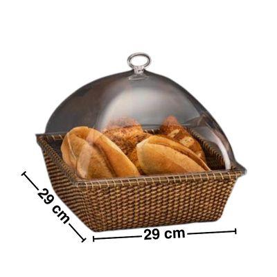 Zicco ZCP-797 Rattan Sepetli Polikarbonat Kapaklı Fanus, 29x29 cm - Görsel 2