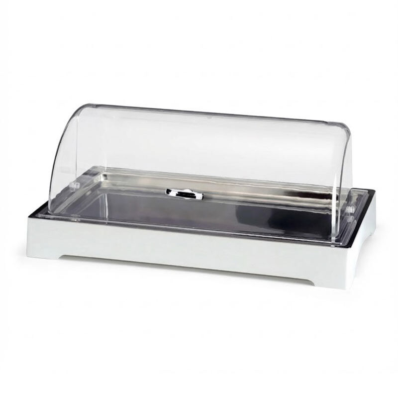 Zicco ZCP 308-2 Polikarbon Rolltop Kapaklı Soğutuculu Teşhir Standı, 57x37 cm, Beyaz