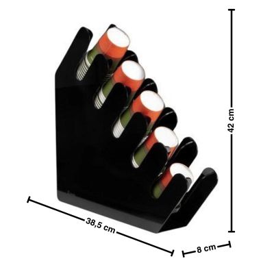 Zicco ZCP-847 Akrilik Karton Bardak Standı, 38.5x8x42 cm - Görsel 4