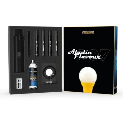 100% Chef 007 Aladin Flavour Pro Aroma ve Baloncuk Tabancası, Siyah - Görsel 2