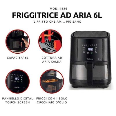 Ariete 4626/00 Air Fryer, 6 L, Siyah - Görsel 4
