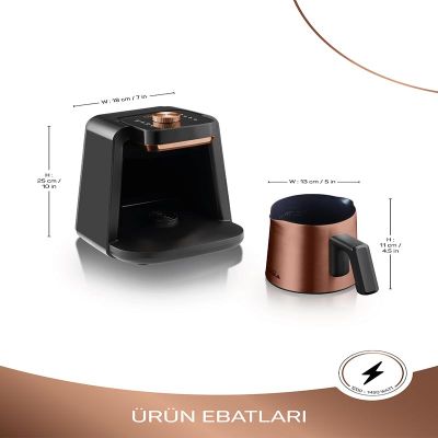 Arzum OK0020 Okka Rich Spin Pro Türk Kahvesi Makinesi, Bakır - Görsel 4