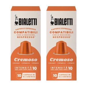 Bialetti Cremoso Nespresso Uyumlu Kapsül Kahve, 2x10 Adet