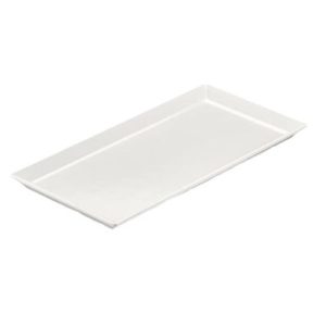 Biradlı BRD-103314 Melamin Sunum Tepsisi, 35x17x2 cm, Beyaz