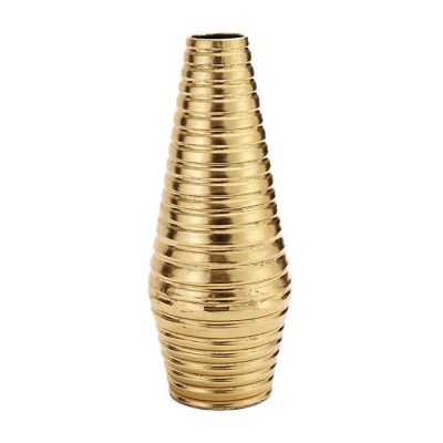 Biradlı Groovy GRV-19090 Dekoratif Metal Vazo, 23x54 cm