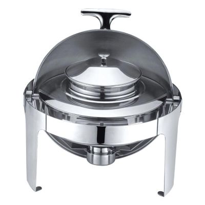 Biradlı Groovy GRV-3009 Rolltop Çorbalık Chafing Dish, 4.5 L, Jel Yakıtlı