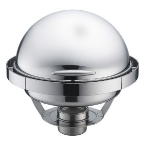 Biradlı Groovy GRV-3011 Roll Top Yuvarlak Üst Chafing Dish, Jel Yakıtlı