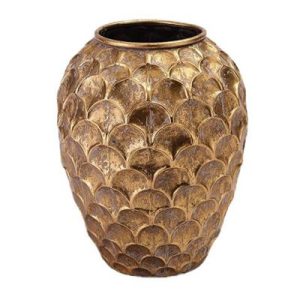 Biradlı Groovy GRV-81006 Dekoratif Metal Vazo, 33x33x42.5 cm