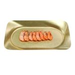 Biradlı Groovy GRV-R241020 Açık Büfe Retro Sunum Tabağı, 34.5x20x3.5 cm, Altın