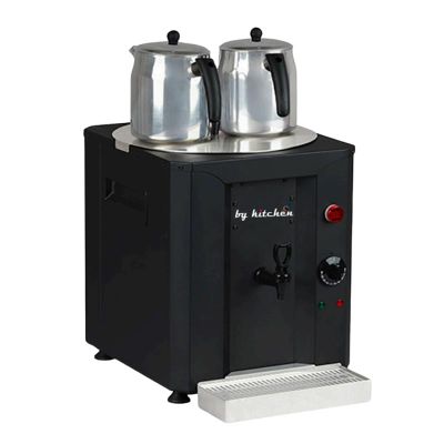 By Kitchen DTM-02 Çift Demlikli Çay Makinesi, 23 L, Elektrikli, Siyah