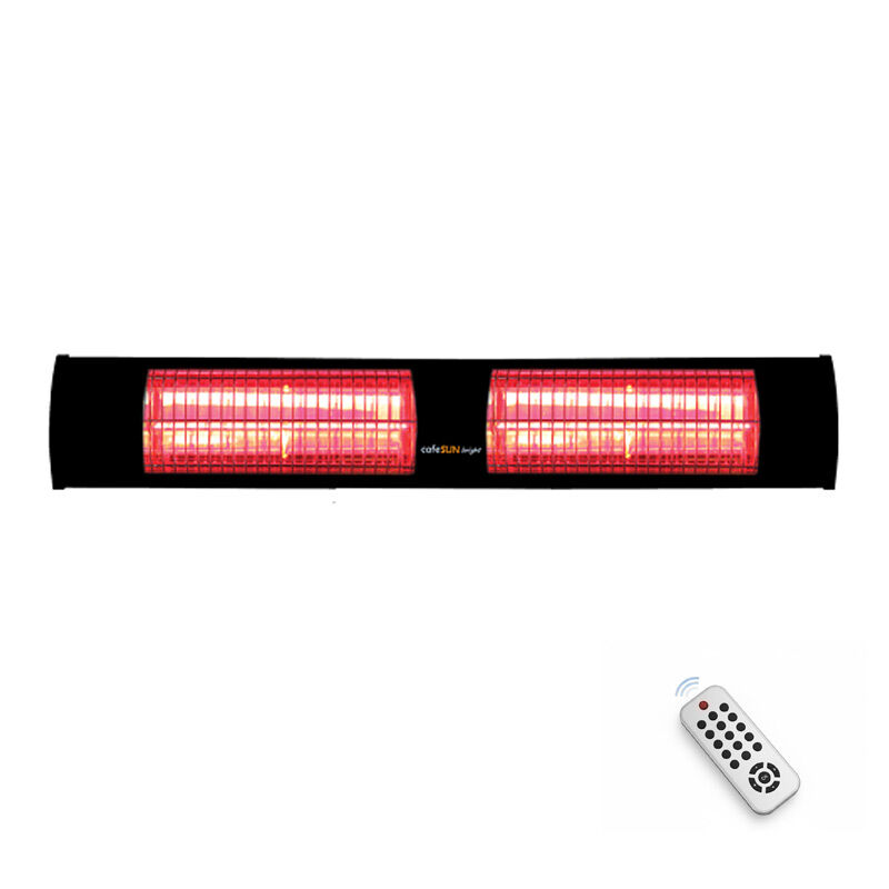 Cafesun Bright Uzaktan Kumandalı Cafe Tipi Isıtıcı, 2x2000 W, Siyah