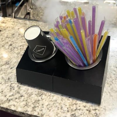Decorelax 2 Gözlü Çatal Kaşık Şeker Pipet Standı, Siyah - Görsel 4