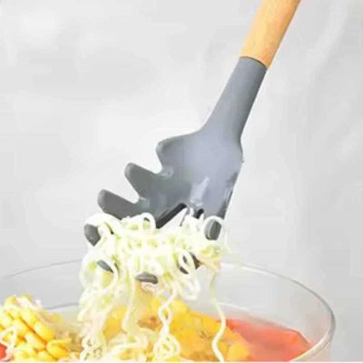 Epinox AKK-14 Ahşap Sap Silikon Spagetti Kaşığı, 31.5 cm - Görsel 3