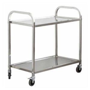 Epinox CAS-03 2 Katlı Paslanmaz Çelik Servis Arabası, 940x500x930 mm