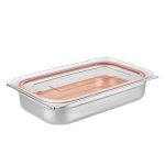 GastroPlast GN 1/1 Paslanmaz Küvet Uyumlu Polikarbon Sızdırmaz Gastronorm Kapak, Kırmızı
