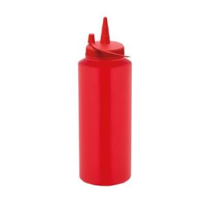 GastroPlast GPSC-500 Kapaklı Fişek Sosluk, 500 ml, Kırmızı