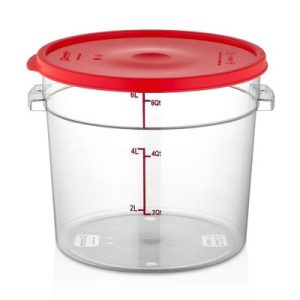 GastroPlast GRPP-12 Polipropilen Yuvarlak Saklama Kabı, 12 L