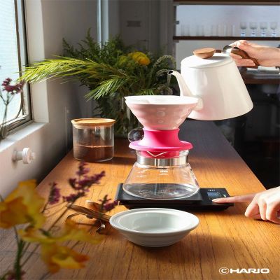 Hario SSDC-02-BEP V60 Immersion Seramik Dripper Switch, Pembe - Görsel 4