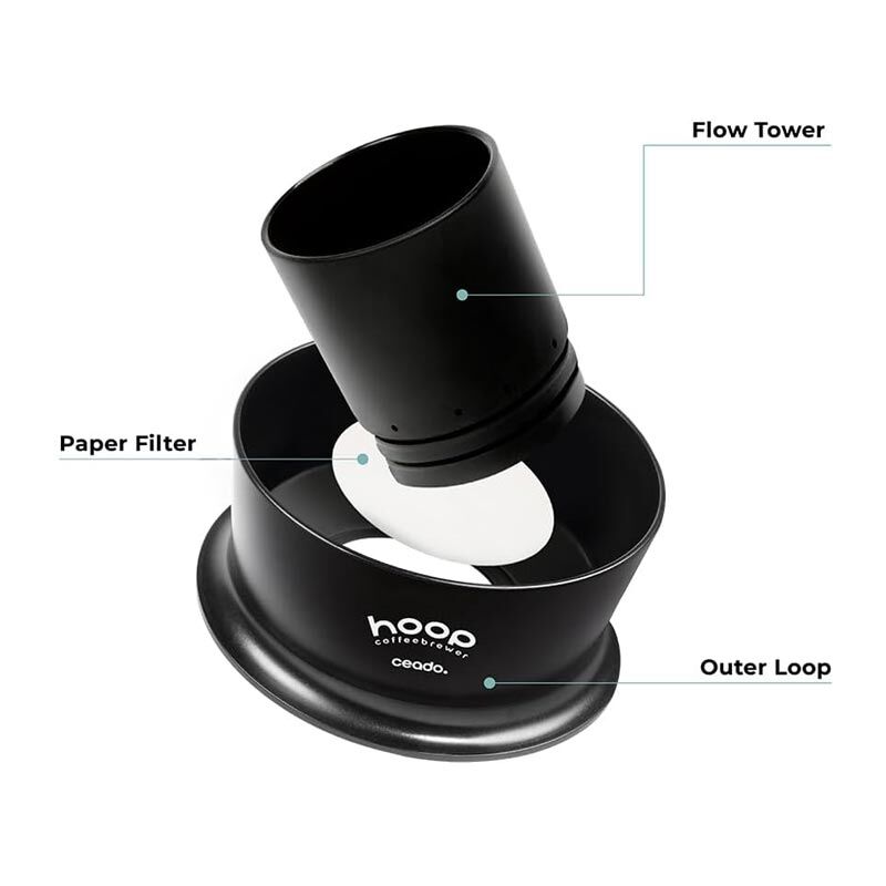 Hoop Coffee Brewer Manuel Kahve Demleme Ekipmanı, Siyah - Görsel 5