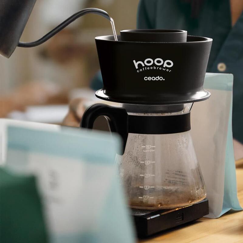 Hoop Coffee Brewer Manuel Kahve Demleme Ekipmanı, Siyah - Görsel 6