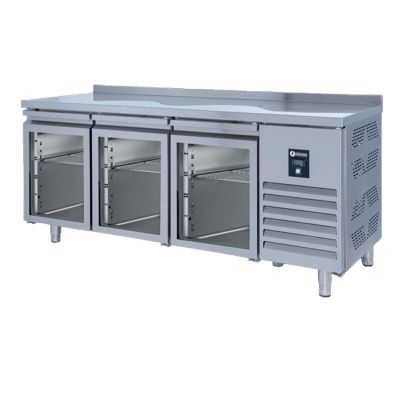 Iceinox CTS 440 CR UG Tezgah Tip Snack Buzdolabı, 3 Cam Kapılı