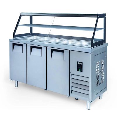 Iceinox STS G 515 Camlı Servis Buzdolabı, 3 Kapılı
