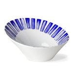 Lilien Indigo Deniz Desenli Eğimli Kase, 21 cm, Mavi