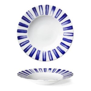 Lilien Indigo Deniz Desenli Makarna Tabağı, 27 cm, Mavi
