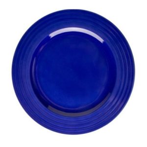 Lilien Indigo Düz Tabak, 20 cm, Mavi