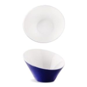 Lilien Indigo Eğimli Kase, 21 cm, Mavi