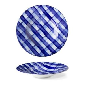 Lilien Indigo Kanvas Desenli Makarna Tabağı, 27 cm, Mavi