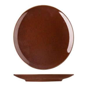 Lilien Lifestyle Coupe Düz Tabak, 21 cm, Kahverengi