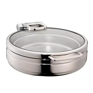 Öztiryakiler Lux Hidrolik Cam Kapaklı Yuvarlak Chafing Dish, GN 2-3, 6 L