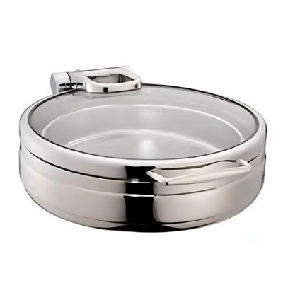 Öztiryakiler Lux Hidrolik Cam Kapaklı Yuvarlak Chafing Dish, GN 2-3, 6 L