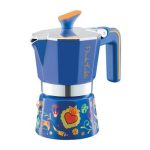 Pedrini Frida Kahlo Moka Pot, 3 Cup, Mavi