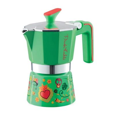 Pedrini Frida Kahlo Moka Pot, 3 Cup, Yeşil
