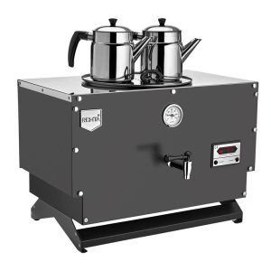 Remta EP02-L Çift Cidarlı 2 Demlikli Çay Makinesi, 20 L, Elektrikli, Siyah