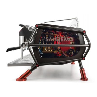 Sanremo Racer Naked Multiboiler Tam Otomatik Espresso Kahve Makinesi, 2 Gruplu, Siyah-Kırmızı - Görsel 3