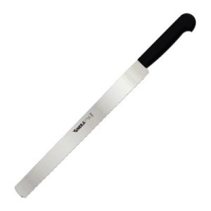 Sinerji Chocolate Plastik Saplı Dişli Pasta Bıçağı, 30 cm, Siyah