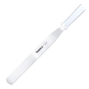 Sinerji Chocolate Plastik Saplı Kıvrık Pasta Paleti, 25 cm, Beyaz