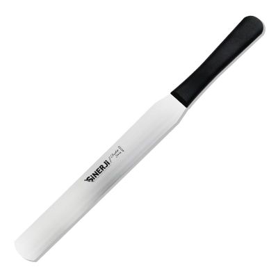 Sinerji Chocolate Plastik Saplı Oval Pasta Paleti, 20 cm, Siyah