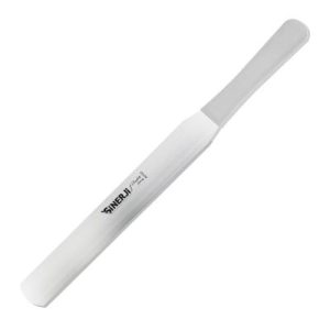 Sinerji Chocolate Plastik Saplı Oval Pasta Paleti, 25 cm, Beyaz