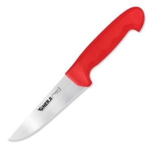 Sinerji Fingerprint No 1 Plastik Saplı Kasap Bıçağı, 14.5 cm, Kırmızı
