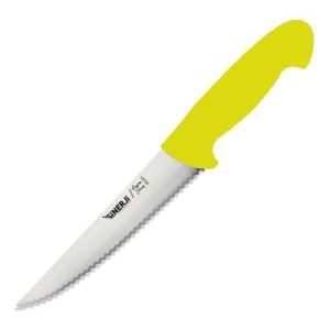 Sinerji Passion Plastik Saplı Dişli Sebze Bıçağı, 12 cm, Sarı